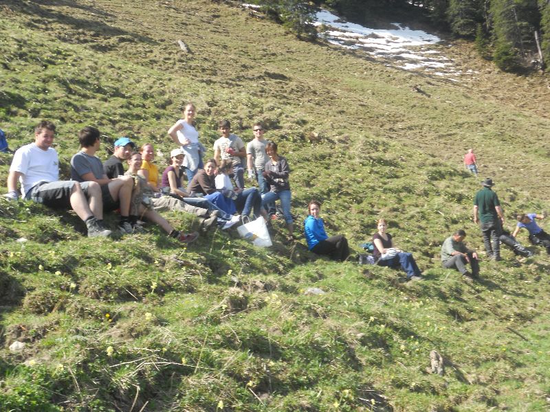 Arbeitsleistung Hinterjoch mit Schler/innen HTL