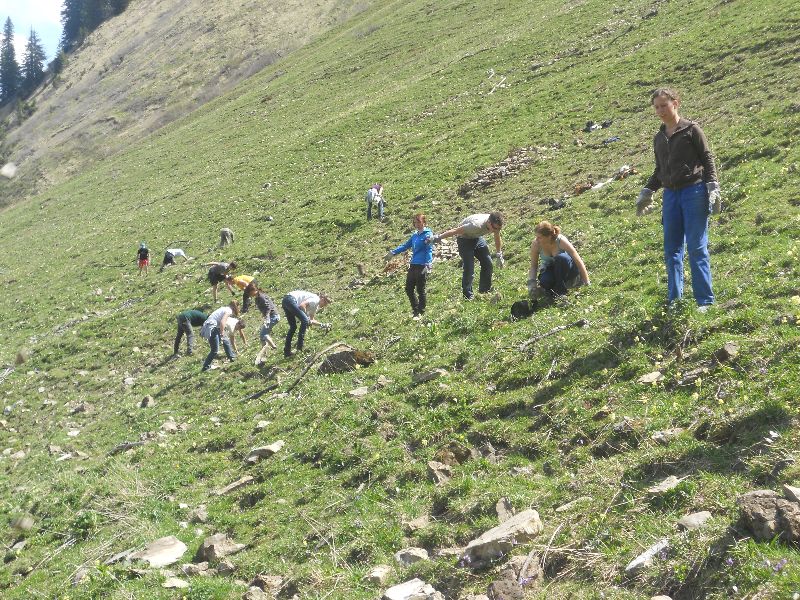 Arbeitsleistung Hinterjoch mit Schler/innen HTL